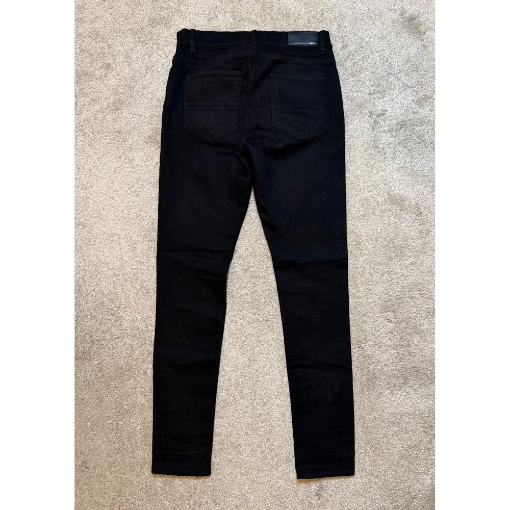 Amiri Skinny Jeans Knee Rip Black Size 33 Worn Once - Picture 2 of 6
